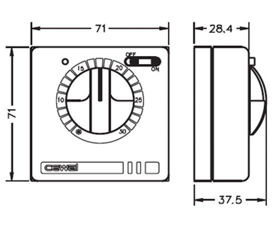 Терморегулятор Cewal RQ30 — купить в Южно-Сахалинске