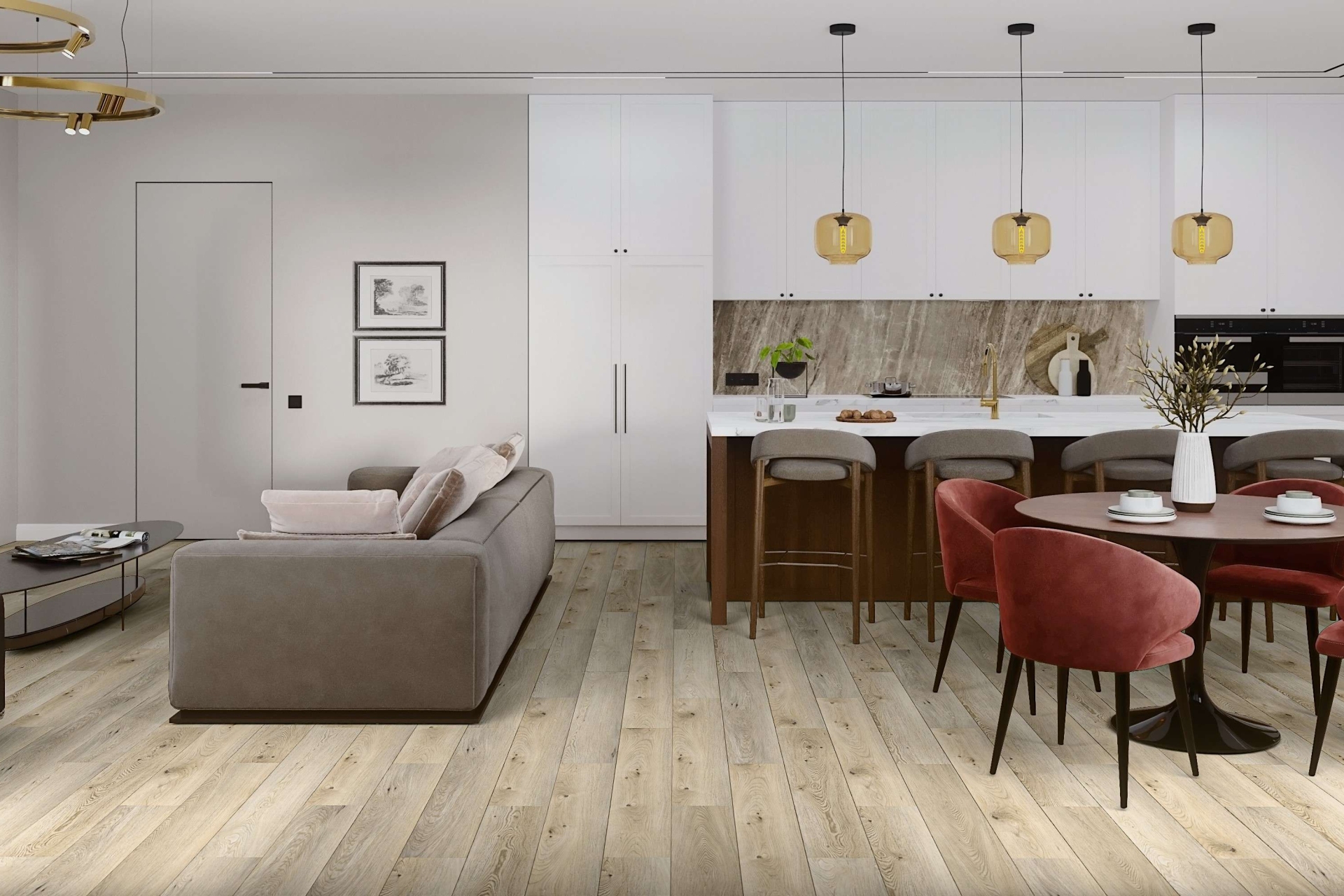 SPC ламинат «Damy Floor» Дуб Кавказский (1220*180*4 мм) — купить в Южно-Сахалинске