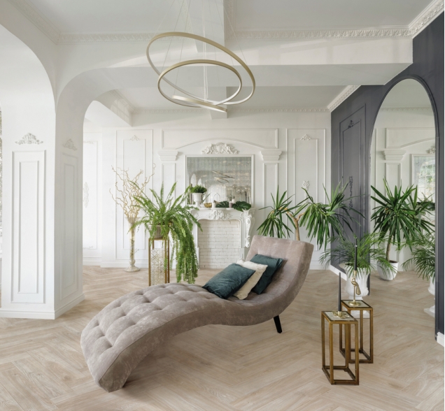 Виниловый ламинат SPC "Cronafloor" Herringbone Дуб Ницца (640*128*4,5 мм) — купить в Южно-Сахалинске