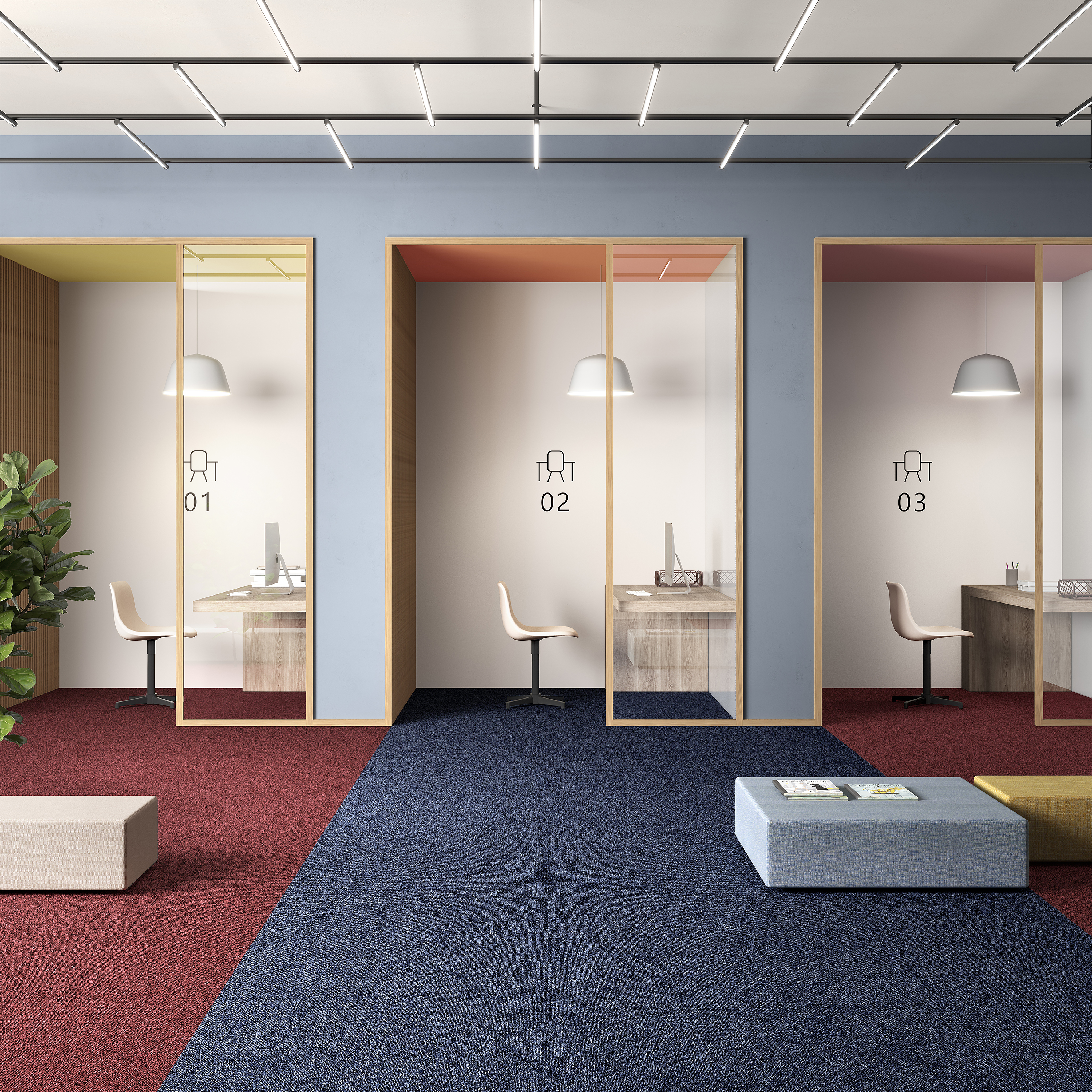 Ковровая плитка Medusa Tile 77 (500*500*5 мм) — купить в Южно-Сахалинске