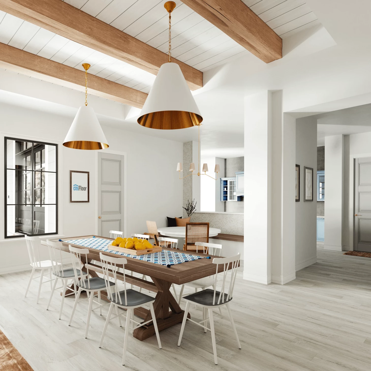 SPC плитка для пола Дуб Ледяной (1220*180*4 мм) — купить в Южно-Сахалинске