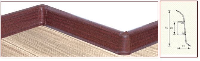 Плинтус "Идеал" пластиковый Комфорт Клен (2500*22*55 мм) — купить в Южно-Сахалинске